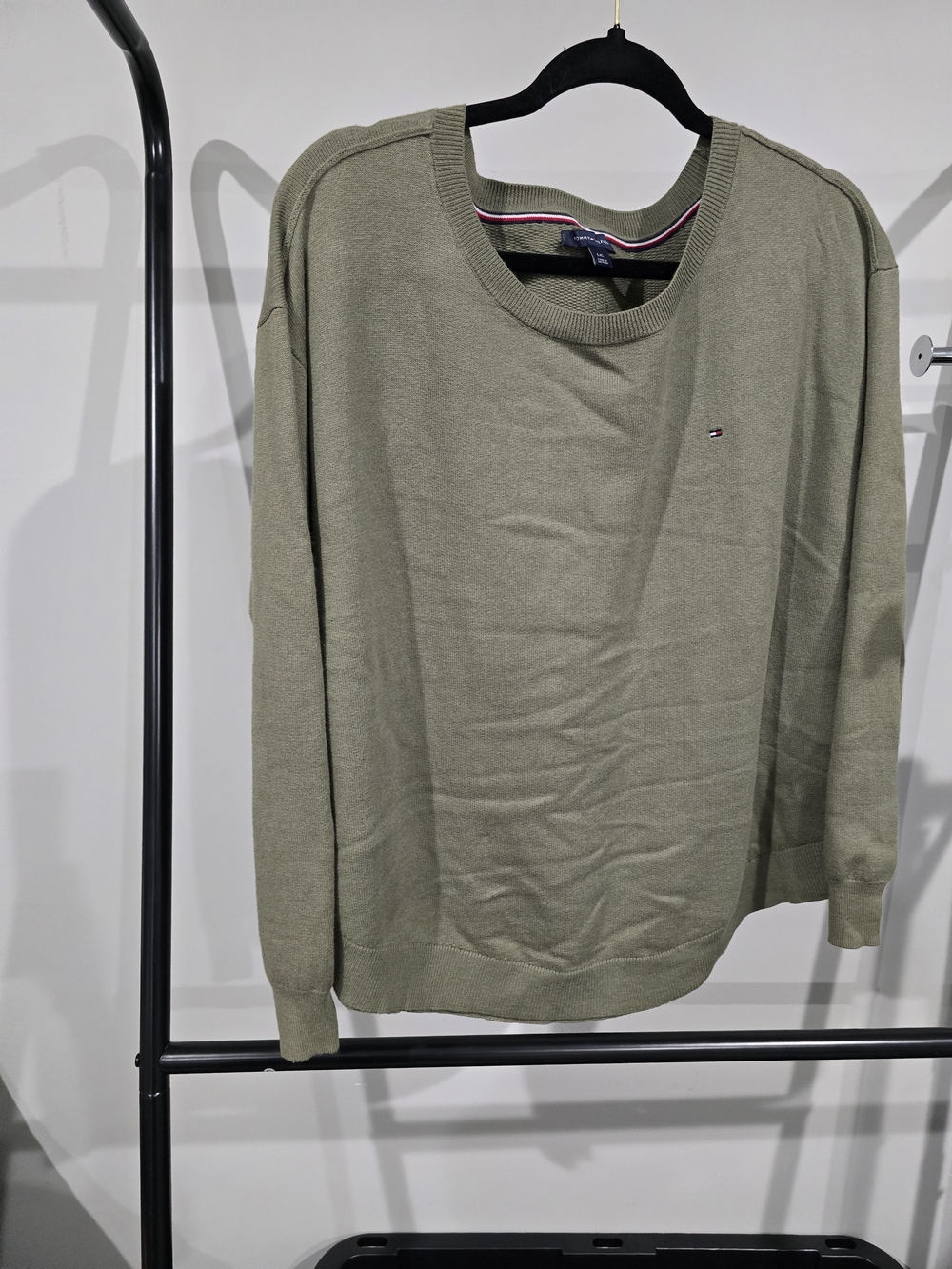 Tommy Hilfiger Men's Olive Green Crewneck Sweater